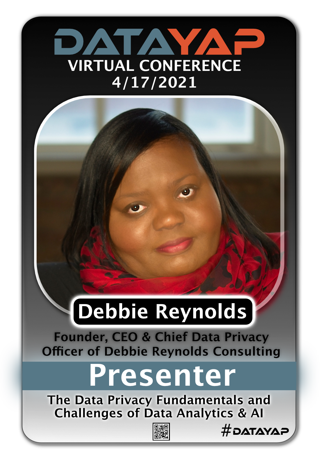 DataYap Conference Card - Debbie Reynolds