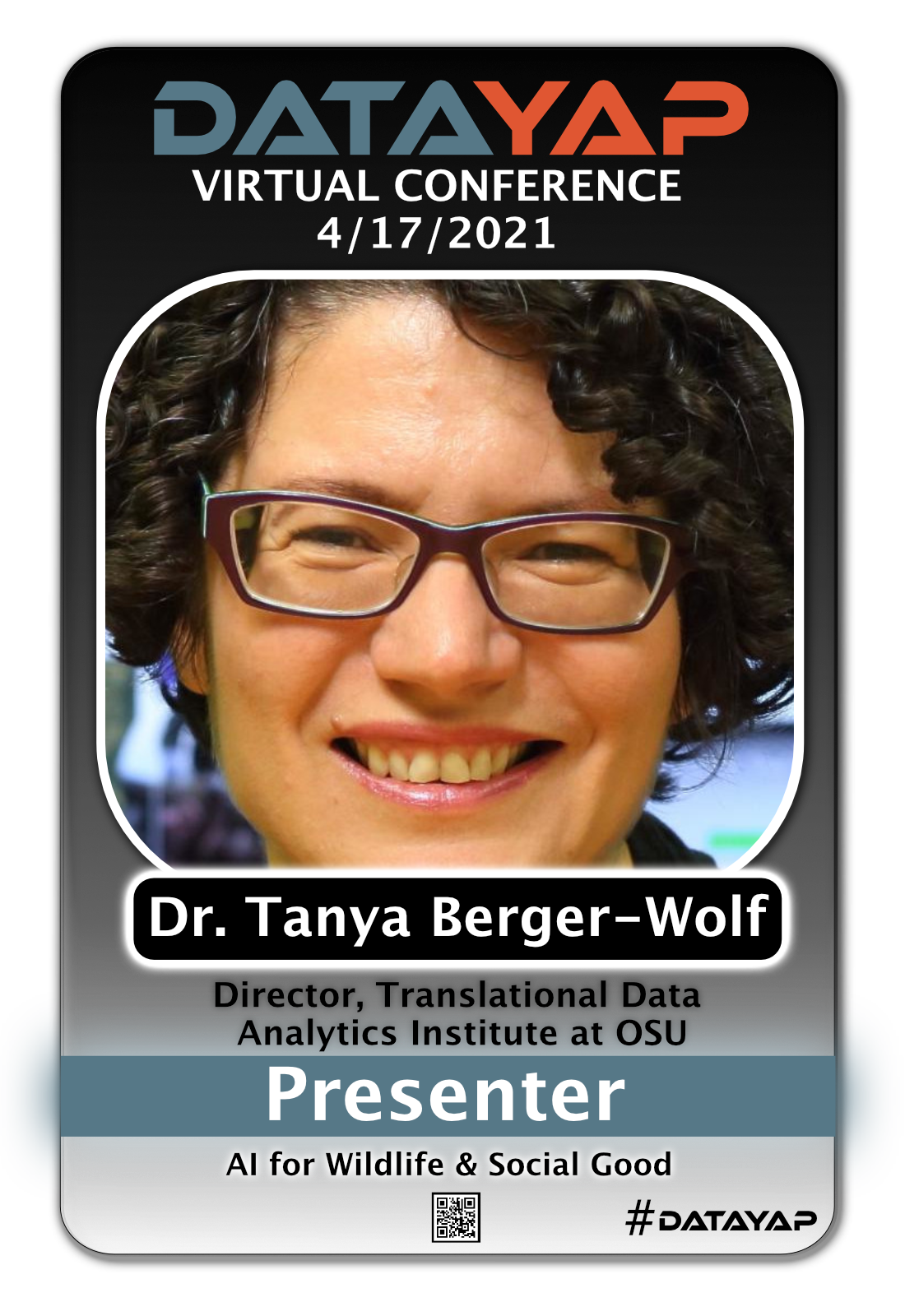 DataYap Conference Card - Dr. Tanya Berger-Wolf