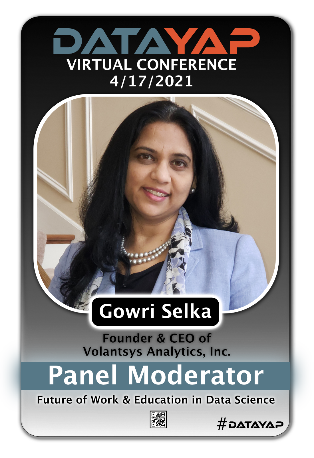 DataYap Conference Card - Gowri Selka