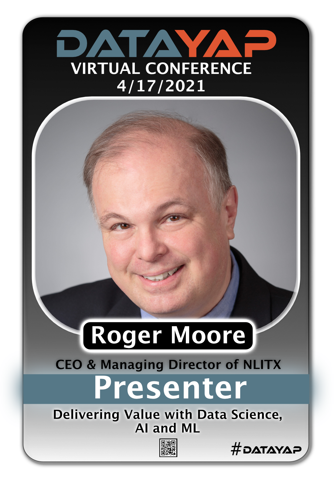 DataYap Conference Card - Roger Moore