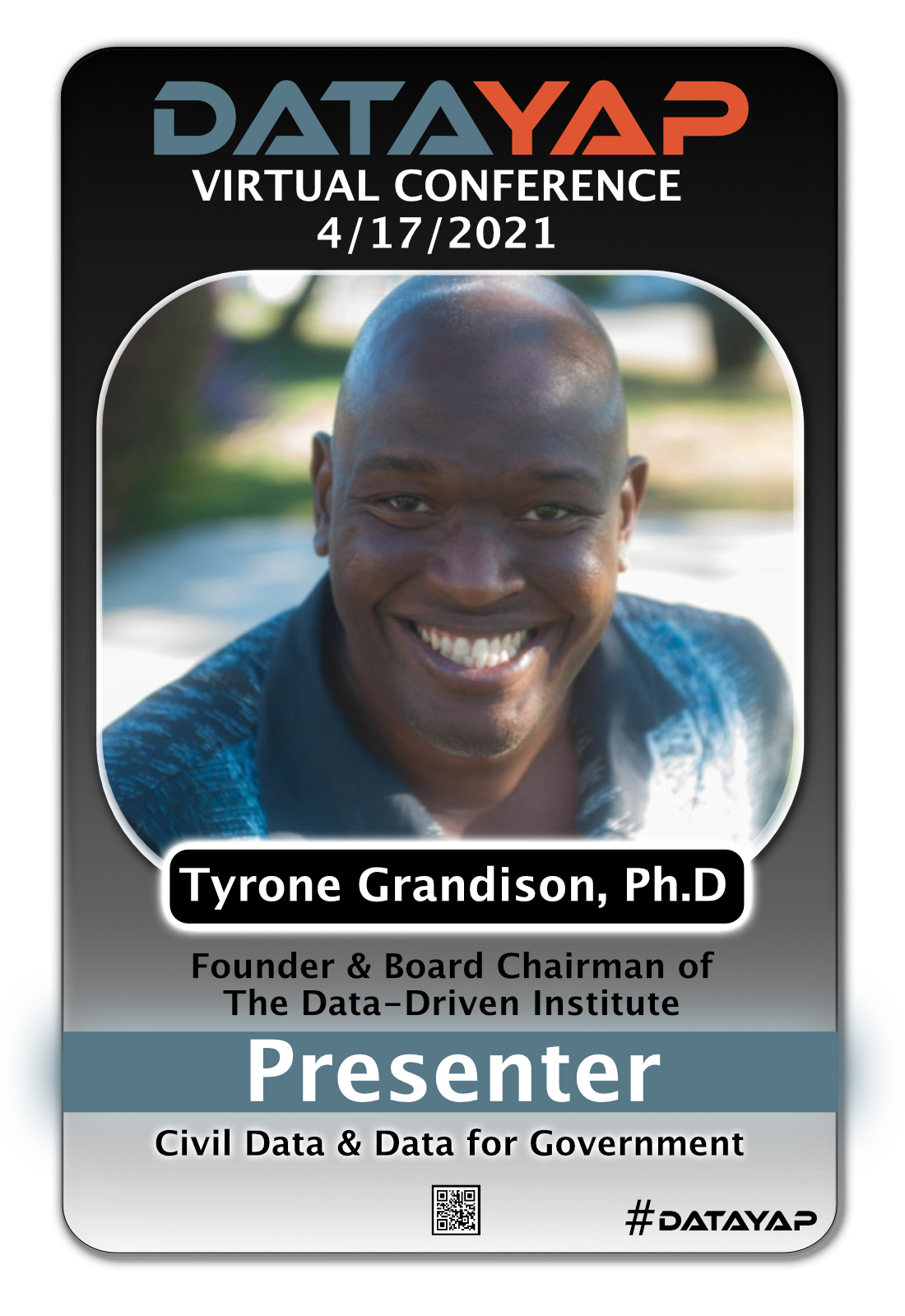 DataYap Conference Card - Tyrone Grandison, PhD