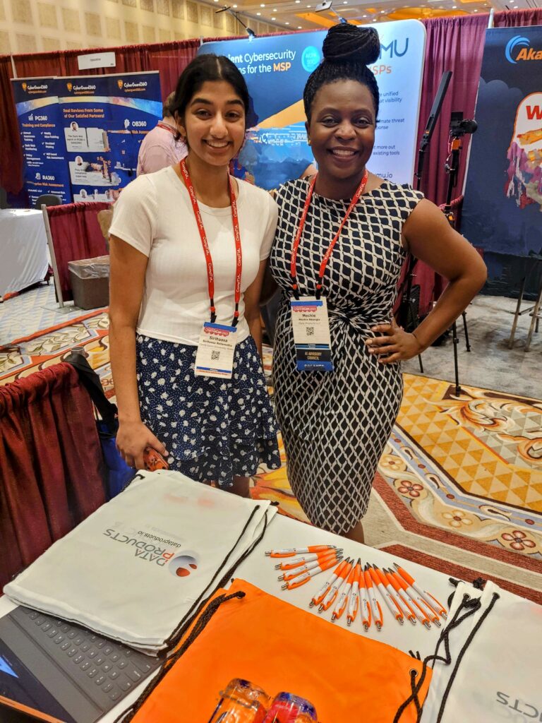 CompTIA ChannelPro 2023 Cecilia Galvin Scholarship winner was announced at ChannelCon in Las Vegas. Sirihaasa Nallamothu will be attending the University of Illinois at Urbana-Champaign in the fall. She is dedicated to strengthening the diversity of the technology industry and leveraging technology to improve communities and health care. Here with another amazing woman in tech: Data Products CEO, Mechie Nkengla.