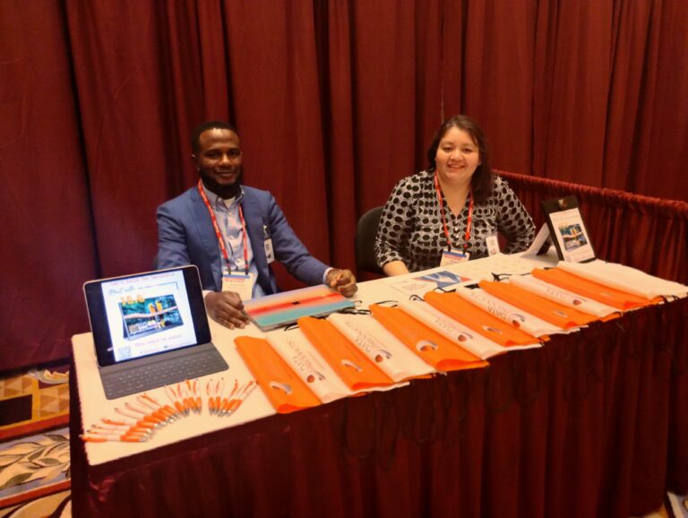 Data Products Booth 811 at CompTIA ChannelCon 2023 Vendor Fair with Bamidele Ismaila and Nancy Gonzalez