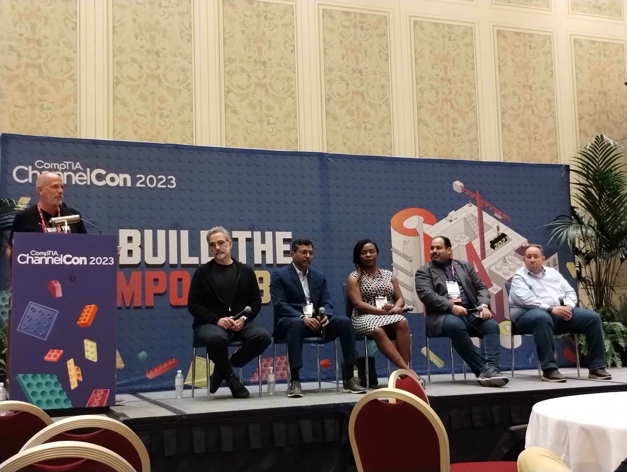 Seminar at ChannelCon 2023 with CompTIA AI Council Panel: "Practical Applications of AI for MSP's". Our very own Mechie Nkengla, PhD sharing the stage with Dr. Seth Dobrin, PhD from Qantm AI, LLC, Manoj Suvarna from Deloitte, Jason Juliano from EisnerAmper, and David Tan from CrushBank.